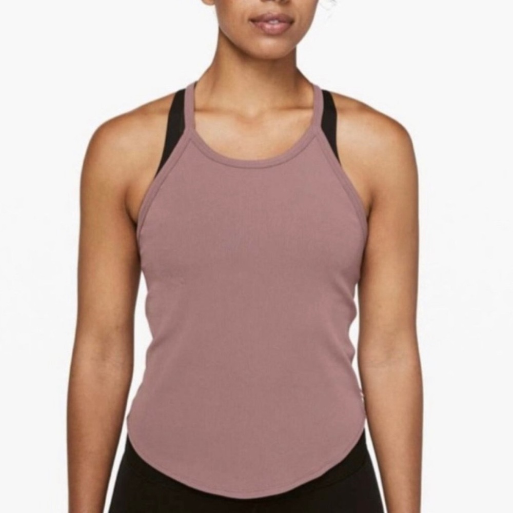 Lululemon Stronger As One Barry’s Tank dark mauve pink red